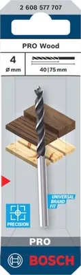 Immagine prodotto di Punta elicoidale per legno Bosch PRO Wood, 4x40x75 mm