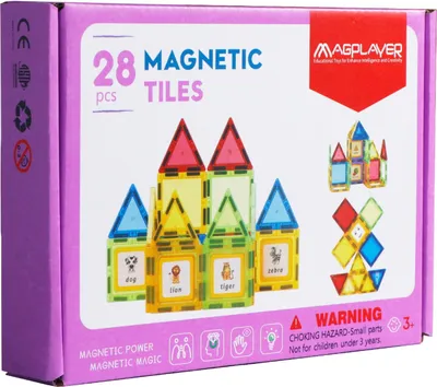 Produktbild von 3D-Magnetbaukasten - 28 Teile