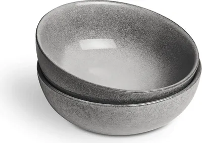 Produktbild von SPRINGLANE 2er Set Müslischale Misty Cliff aus Steingut - Grau