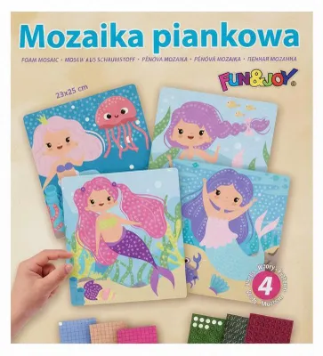 Obrázok produktu pre Penová mozaika 4 vzory Morské panny Fun&Joy
