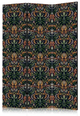 Obrázok produktu pre Jednostranný paravent, 3-dielny, skladací, dekoratívne motívy vo viktoriánskom štýle, rozmer 135 cm x 172 cm