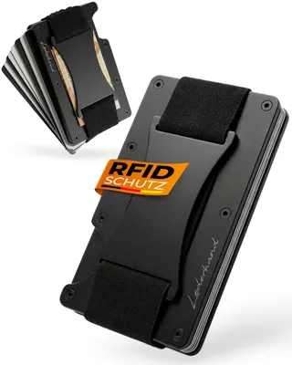 Immagine prodotto di Elzusha - Portafoglio RFID compatto con portamonete e 10 scomparti per carte