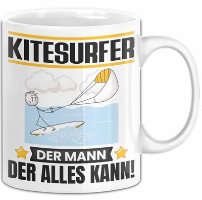 Produktbild von Kitesurfer Tasse Geschenk für Kitesurfer Der Mann Der Alles Kann Geschenkidee zum Geburtstag (Weiß)