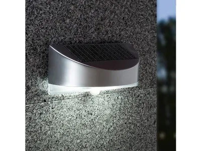 Obrázok produktu pre LED solárne nástenné svietidlo LUTEC 2 svetlá odolné voči poveternostným vplyvom plast antracitová studená biela 1W