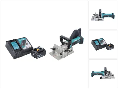 Produktbild von Makita DPJ 180 RF1 Akku Nutfräse 18 V 100 mm + 1x Akku 3,0 Ah + Ladegerät