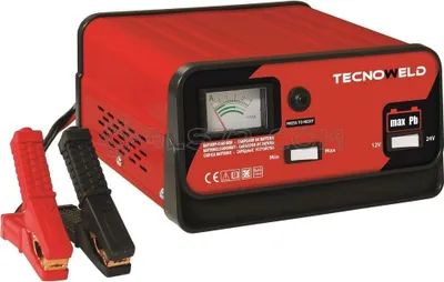 Image de Chargeur de batterie TEC 4 12-24V pour voiture et camion jusqu'à 120 Ah Protection thermique et inversion polarité