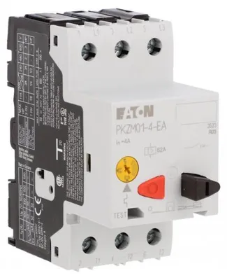 Imagen del producto de Interruptor de protección de motor PKZM01-4-EA, 3 polos, 1,5 kW, 2,5-4A, referencia 189887