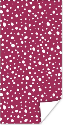 Produktbild von MuchoWow® Poster Tupfen - Rot - Weiß 20x40 cm - Plakat - Foto