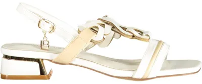 Produktbild von Elegante Damensandalen in Weiß mit verstellbarem Knöchelriemen
