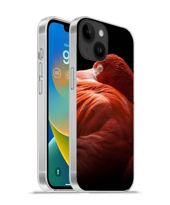 Produktbild von MuchoWow® Handyhülle Schutzhülle Hülle für Apple iPhone 14 - Softcase Flamingo - Federn - Rosa Silikon Softcase Handy Hülle - Mobiltelefonhülle