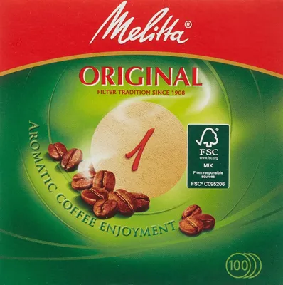 Produktbild von Melitta Rundfilterpapier 1 naturbraun VPE - 1000 Stück