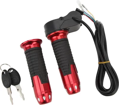 Obrázok produktu pre 1 pár 12V -99V plynové rukoväte univerzálne otočné rukoväte akcelerátora s tlačidlami pre elektrický skúter