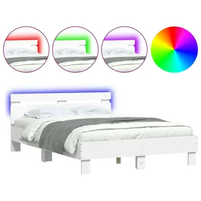 Immagine prodotto di Giroletto con Testiera e LED Bianco 135x190 cm