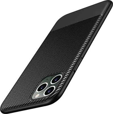 Zdjęcie produktu dla etui na iPhone 11 Pro AVANA Protective Cover Silicone TPU Slim Case Black Cover Carbon Optics