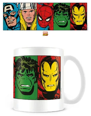 Obrázok produktu pre Kubek Marvel Avengers Faces - Oficjalny Produkt PYRAMID, Ergonomiczny i Stylowy
