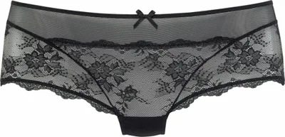 Produktbild von LASCANA Panty aus transparenter Spitze schwarz Größe 40/42