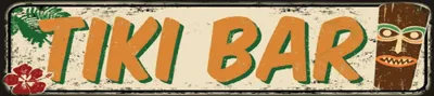 Produktbild von vianmo Blechschild 10x46 cm Tiki Bar
