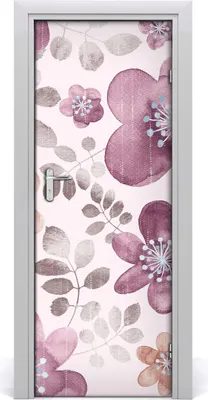 Produktbild von Tulup Türaufkleber 75x205 cm Dekorative Aufkleber Selbstklebend Wasserdichte Tapete Abnehmbar Schlafzimmer Wohnzimmer Wohnkultur - Blumenmuster