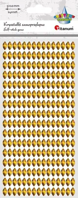 Obrázek produktu pro Kryształki samoprzylepne łezki 5x10mm 240szt złote Titanum