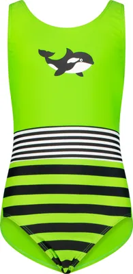 Produktbild von BECO the world of aquasports Badeanzug BECO-SEALIFE® mit Orca-Print und UV-Schutz 50+ grün schwarz 128 A