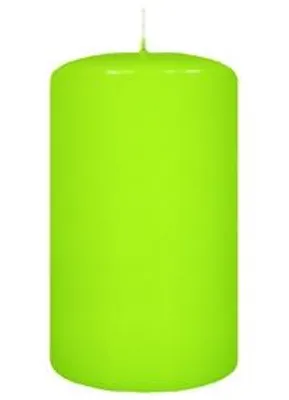 Produktbild von Flachkopf-Stumpenkerzen Lime 120 x Ø 50 mm, 4 Stück