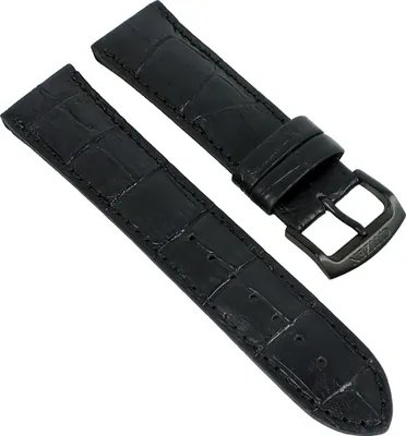 Produktbild von Citizen Lederband schwarz mit Krokoprägung 22mm