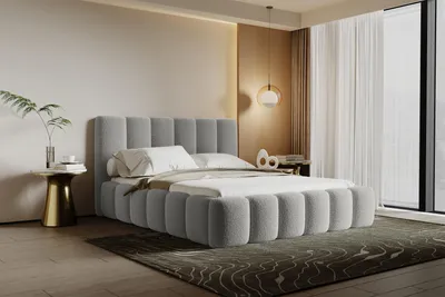 Produktbild von MR GROUP Boxspringbett CAPRI 120x200cm mit Bettkasten und mit Matratze Polsterbett Stauraumbett Holzlattenrost Doppelbett quelle 83 - hellgrau