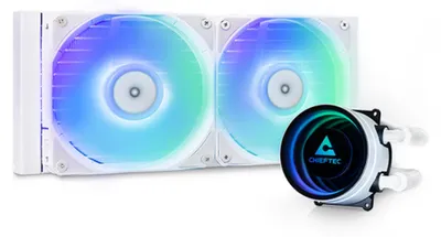 Produktbild von Chieftec ICEBERG 240-RGB-W, All-in-One-Flüssigkeitskühler, 12 cm, Weiß