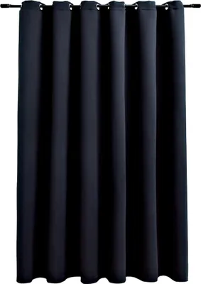 Produktbild von vidaXL Verdunkelungsvorhang mit Metallösen Schwarz 290 x 245 cm