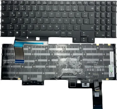 Produktbild von Trade-Shop Original Laptop Notebook Tastatur Deutsch QWERTZ Schwarz mit Hintergrundbeleuchtung kompatibel mit Lenovo Legion Slim 7-16ACHG6