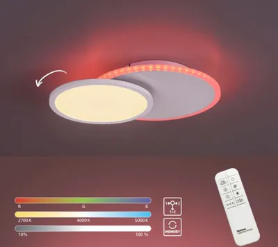 Produktbild von JUST LIGHT ARENDA LED Deckenleuchte Steuerbare Lichtfarbe 16W Weiß 11662-16