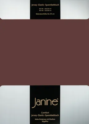 Produktbild von Janine JERSEY Spannbetttuch 5007  150 X 200 dunkelbraun