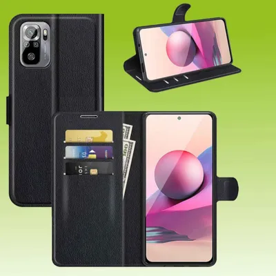 Obrázok produktu pre Puzdro na mobilný telefón Xiaomi Redmi Note 10 5G, čierne, z umelej kože