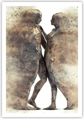 Produktbild von Poster - Poster ohne Rahmen - Staub eine Frau ein Mann der Liebe - 70x100 cm - Wand Bild - Wanddeko - Wandbilder - Kunstposter - Wandposter - Bilder - Kunstdruck - Wandbild - P2XPA70x100-3102