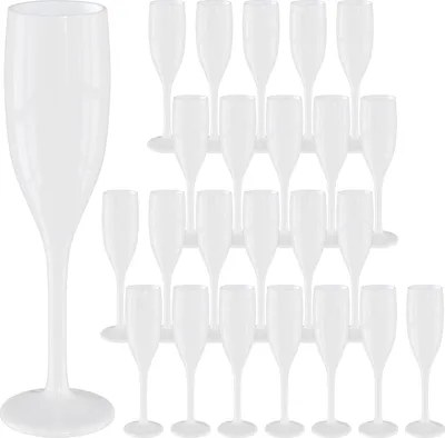 Produktbild von 24 Stück WELLGRO 150ml Sektgläser aus Kunststoff