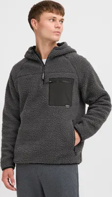 Produktbild von 11 Project PRRone Herren Teddy-Pullover Teddy-Jacke Übergangsjacke mit Kapuze hohem Kragen Brusttasche Reißverschlusstaschen Regular fit