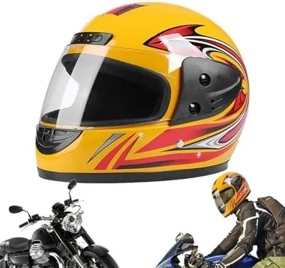 Produktbild von Integraler Motorradhelm – Leichter und aerodynamischer Schutzhelm für Straßenradfahrer, langlebiges und stoßfestes Schalensystem | Sicherheitsausrüstung für Erwachsene, ideal für Pendler und Tourenfahrer