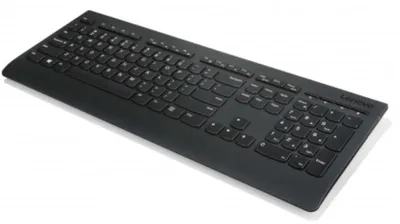Zdjęcie produktu dla Lenovo 4X30H56858, Pełnowymiarowy (100%), Bezprzewodowy, RF Wireless, QWERTZ, Czarny