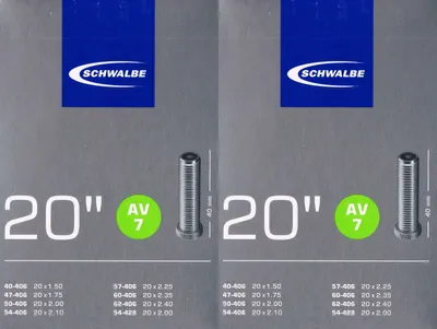 Produktbild von Schwalbe AV7, Schrader-Ventil, 20", 40 - 62 mm, 4 cm, Schwarz, 145 g