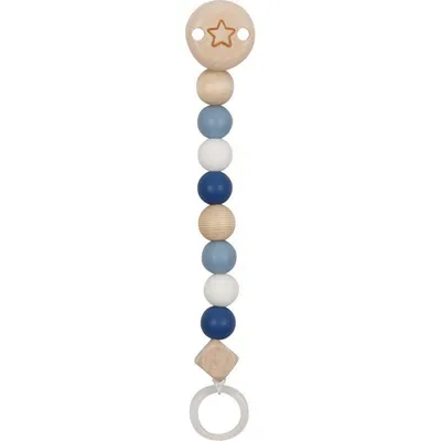 Immagine prodotto di GOKI catena di ciucci in legno blu con palline in silicone
