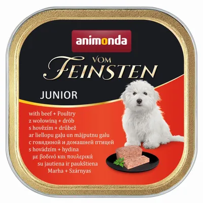 Obrázek produktu pro animonda Vom Feinsten with beef + poultry, Junior, Hovězí, Drůbež, 150 g, Bez sóji