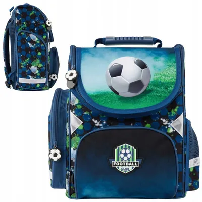 Produktbild von PASO Schulranzen, Schulrucksack mit einem Fach und einer Tasche, Football Club, Fußball