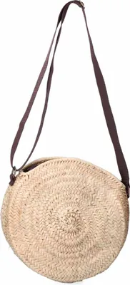 Productafbeelding van Dameshandtas, rond, 30 x 30 cm, gemaakt van palmblad