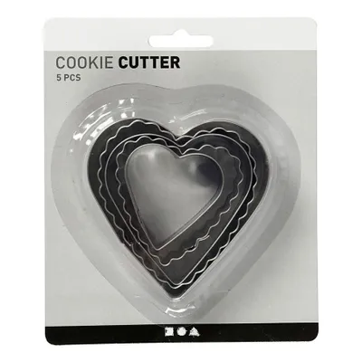 Image de Emporte-pièce Cœur 8 cm 5 pièces
