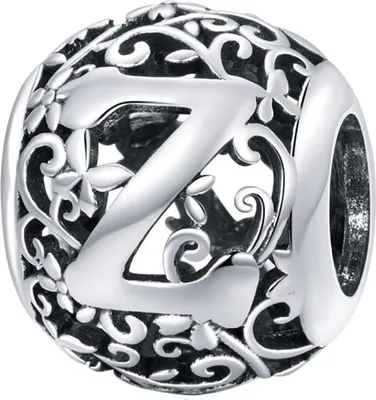 Image de Charms pour pendentifs Pandora, lettre Z, argent 925, MODA TRUSKY