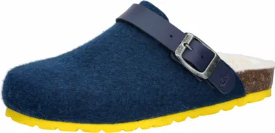 Produktbild von Warmer Kinder Filz Hausschuh Clog Gr. 35 mit verstellbarer Schnalle und dämpfungsaktiver EVA-Laufsohle