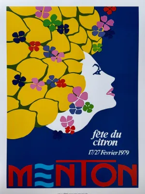 Productafbeelding van Menton - Citroenfestival 1979 - 30x40 cm poster