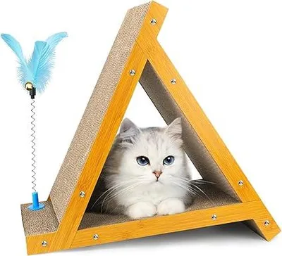 Zdjęcie produktu dla Drapak dla Kota 3 Strony Dwustronne 44x24 cm z Zabawką Ekologiczny