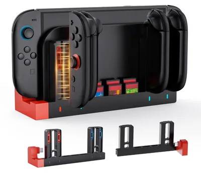 Productafbeelding van Switch 2 Oplaadstation met 4 Controllerplaatsen en 6 Spelgeheugens