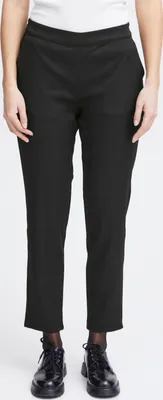 Image de Pantalon pour femme Fransa FRPAMILA, pantalon en tissu, pantalon long, à fines rayures, taille élastiquée, coupe classique
